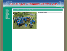 Tablet Screenshot of kehdinger-blasmusikanten.de